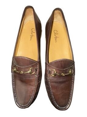 Cole Haan Brown Leather Horse Bit Loafer Sz 10.5